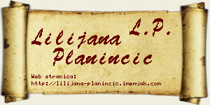 Lilijana Planinčić vizit kartica